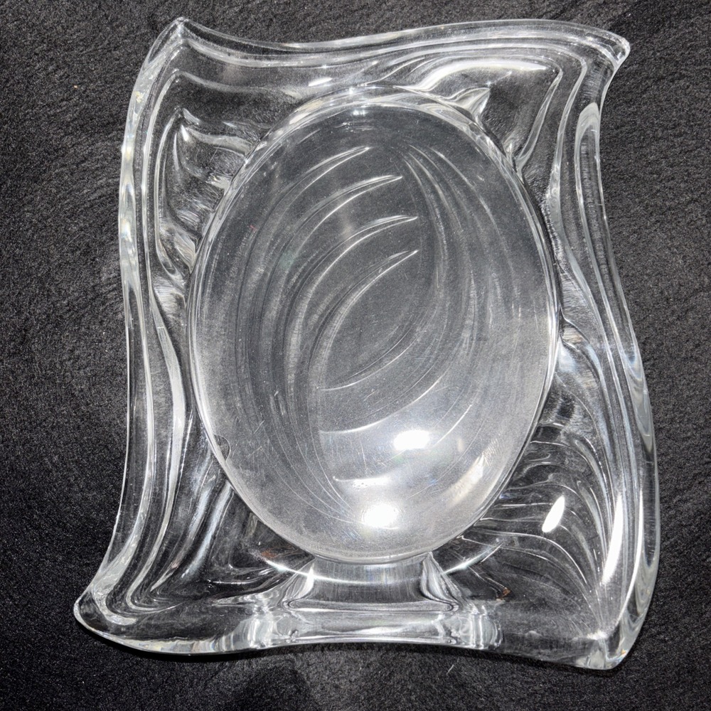 Vintage Mikasa Clear Glass Emotion Swirl Photo Frame Desk‎ Tabletop